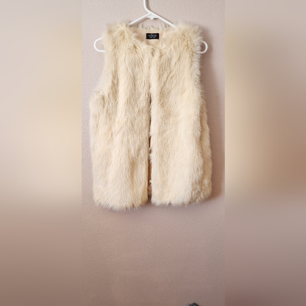 Faux fur womens vests